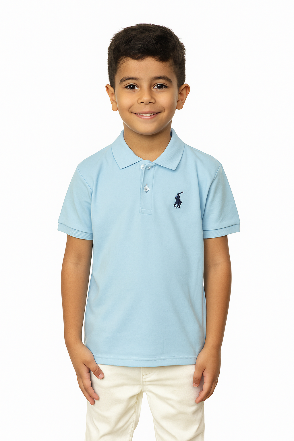 Cute Kids light blue polo shirt