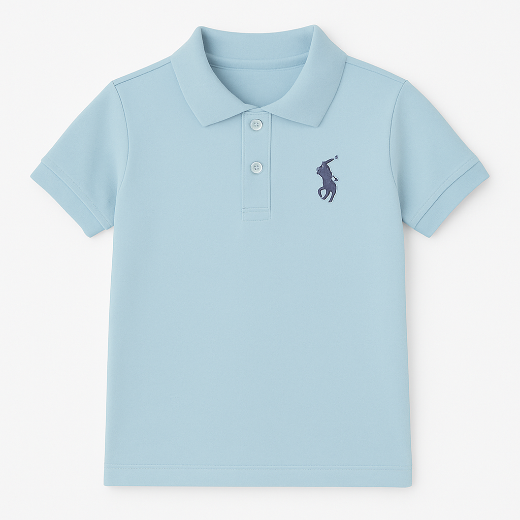 Cute Kids light blue polo shirt