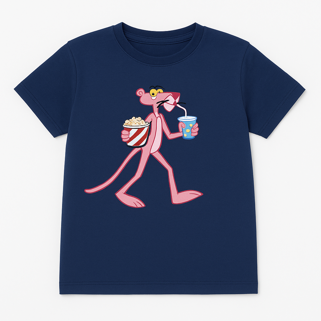 Cute Kids Navy Blue Printed T shirt