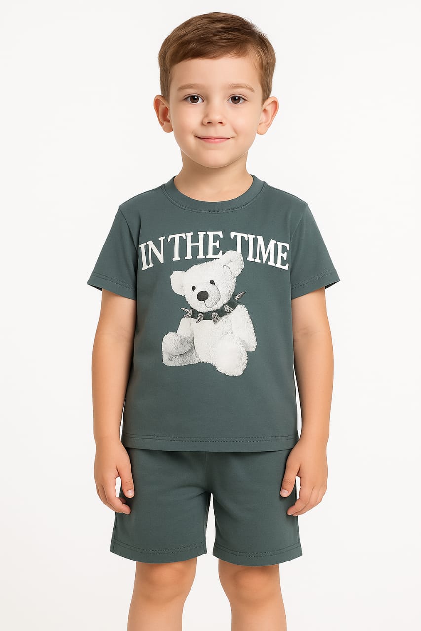 Cute Kids Printed T-Shirt with Shorts