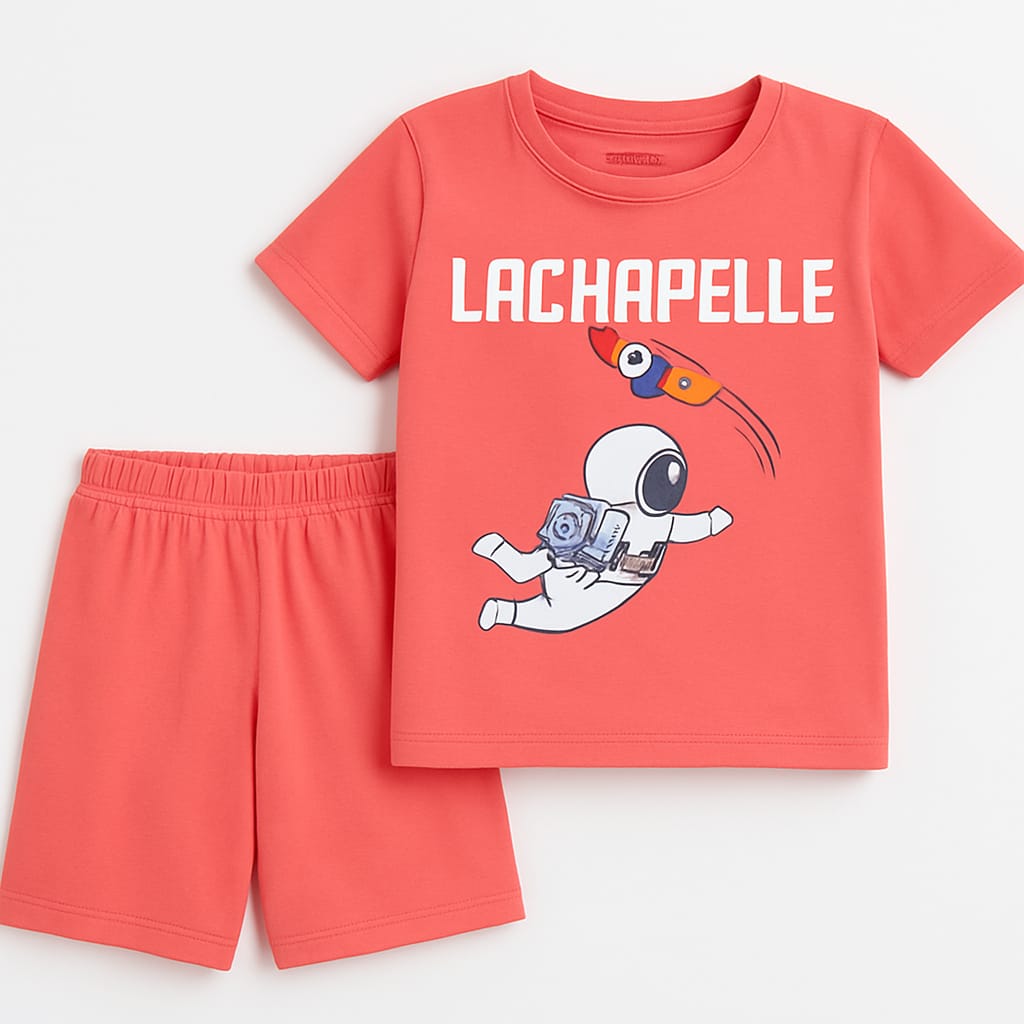 Cute Kids Light Red T-Shirt with Shorts