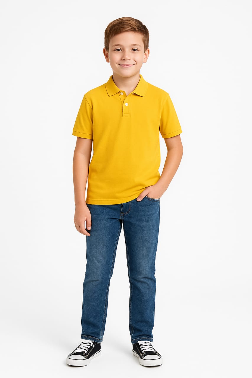 Cute Kids Yellow Polo Shirt