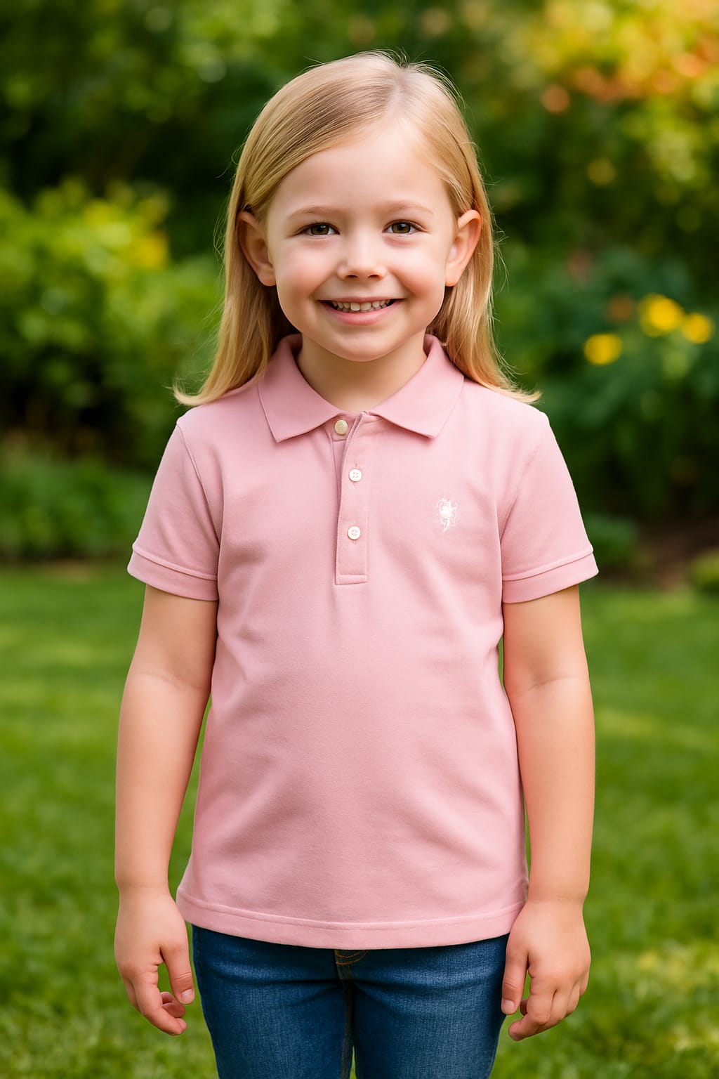 Cute Kids Pink Polo Shirt