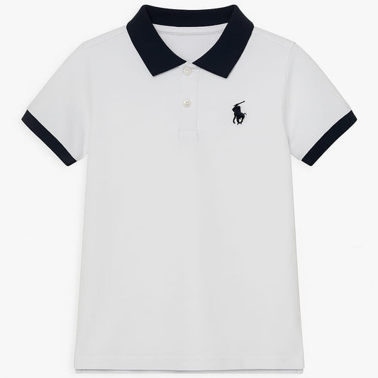 Cute Kids White Polo Shirt