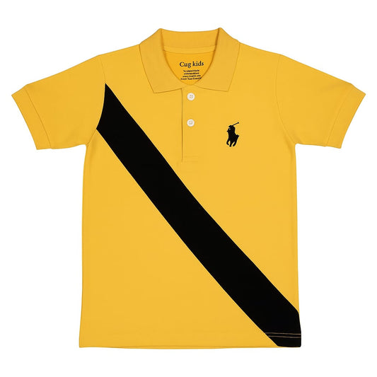 Cute Kids Black stripe polo shirt