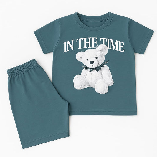 Cute Kids Printed T-Shirt with Shorts